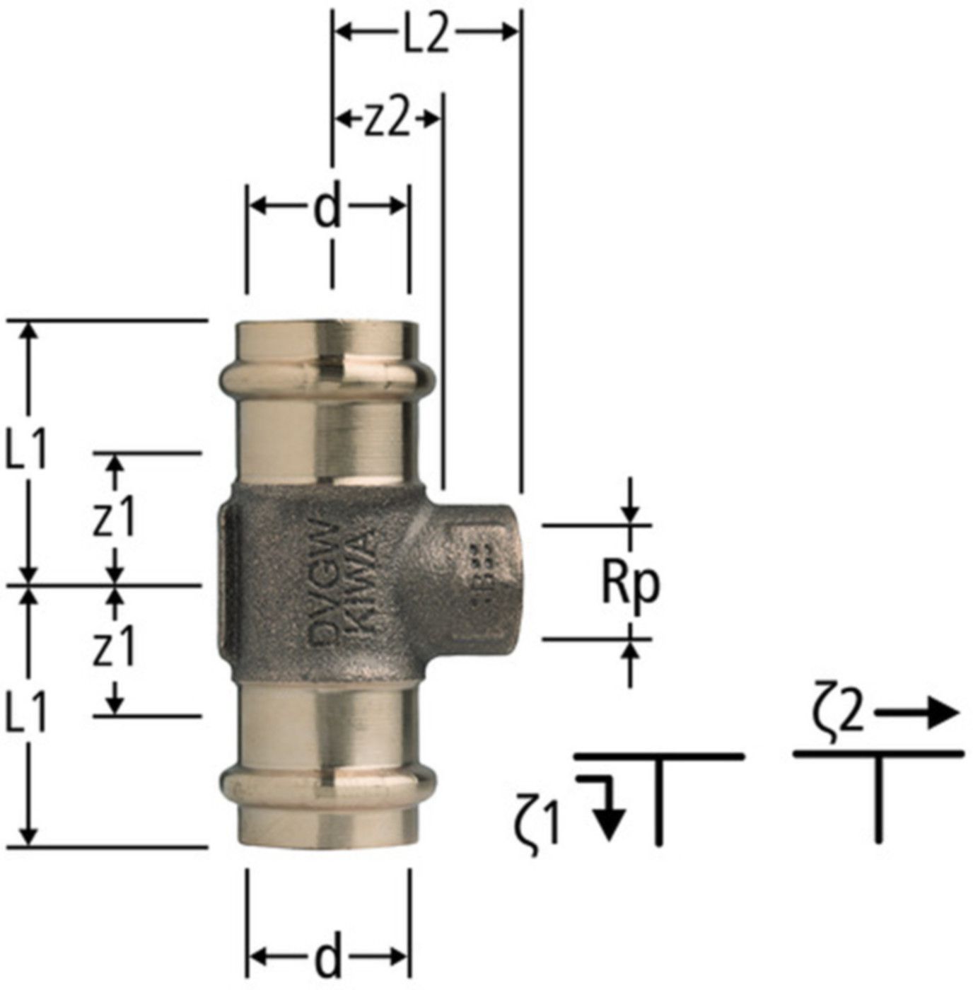 T-Stücke NUSSBAUM Optipress-Aquaplus