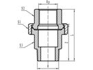 Inox-Verschraubung IG/AG 1/2" 1331 - Rostfreie Gewindefittings