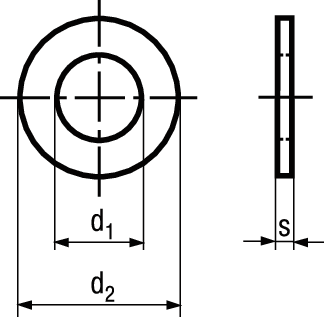Scheiben ohne Fase INOX A4 BN6 DIN433 M10/10,5/18/1,6 - Bossard Schrauben
