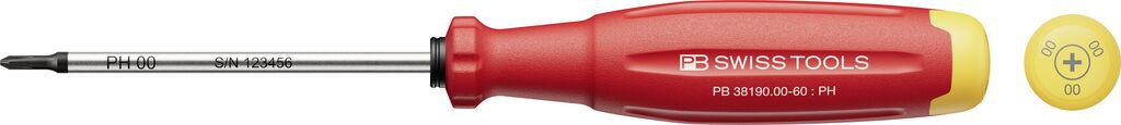 PB Schraubenzieher, SwissGrip Evo, Phillips PH PB 38190 , Gr. 00 , L=60mm - Schraubenzieher