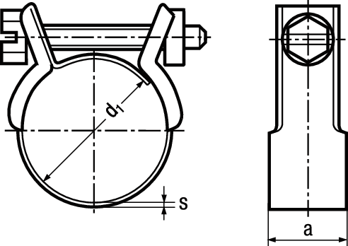 "MIKALOR ""Normal"" W1 St" BN20556 Ø 22 - 25 - Schläuche, Schlauchbriden