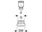 MeplaTherm Anschlussverschraubung m/AG 16mm-1/2" zu Danfoss 641.513.00.1 - Geberit-Mepla-Formstücke
