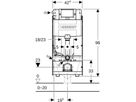 Wand-WC-Element Omega 461.261.00.2 Typ 114 Betätigung von vorne - Geberit-GIS