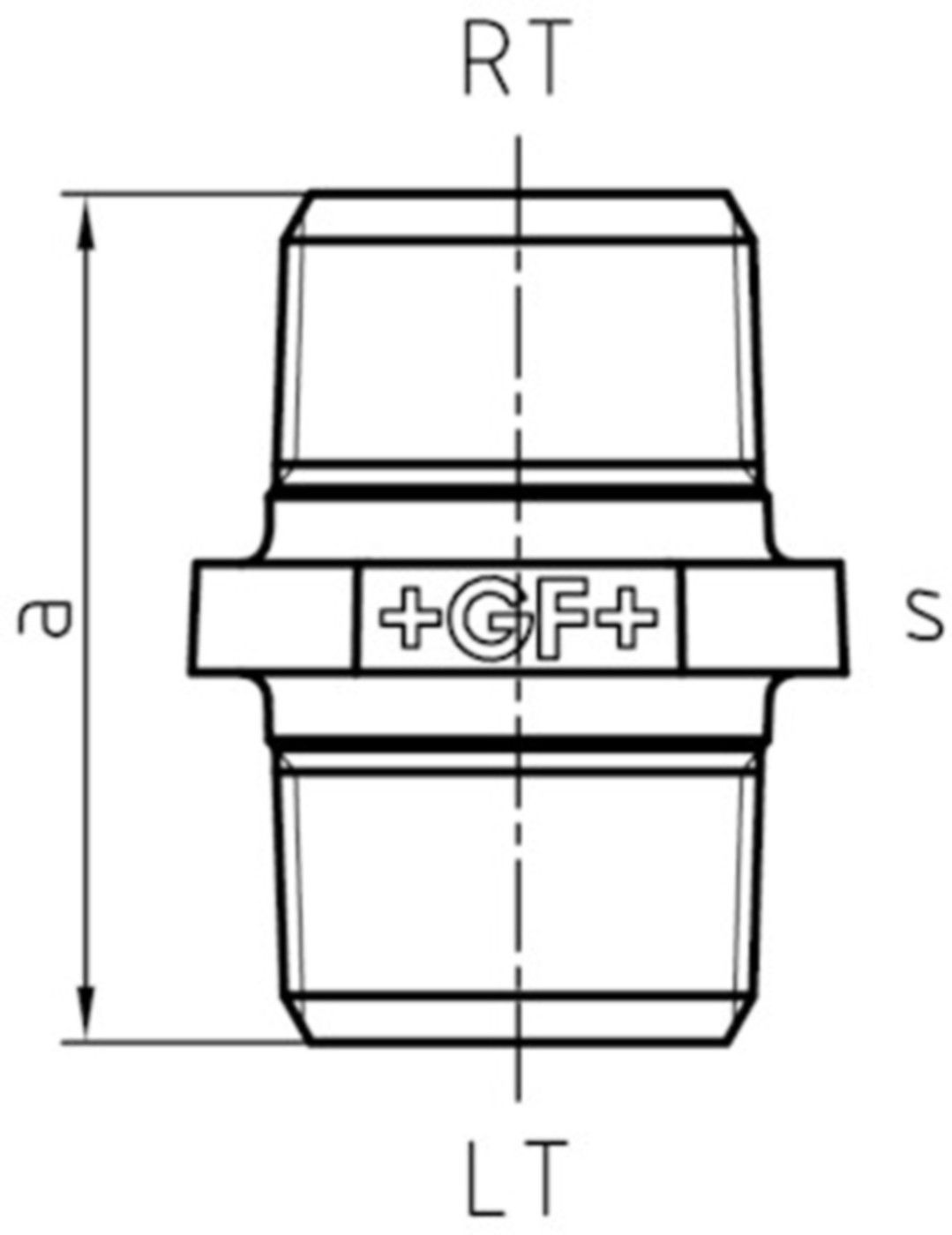 D-Nippel R-L 281 V 3/4" 770 281 205 - GF verz. Tempergussfittings