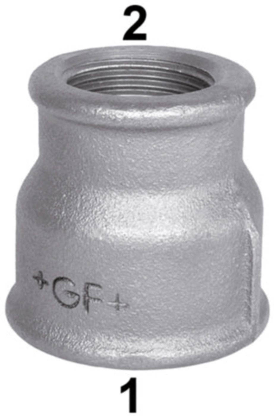 Muffe red. 240 V 21/2"- 1" 770 240 239 - GF verz. Tempergussfittings