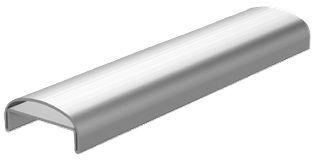 Handlaufprofil 48.5 x 21mm für Obergurt FLA 40x10mm, l = 6000 mm, CNS 1.4301 geschliffen E - INOXTECH-Handlauf-/Geländer-System
