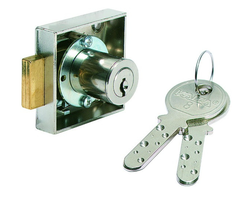 KABA 8 Möbelschloss Typ M1074 DM=25mm, DIN rechts, mit 2 Schlüssel - Kaba 8, Lagerprodukt