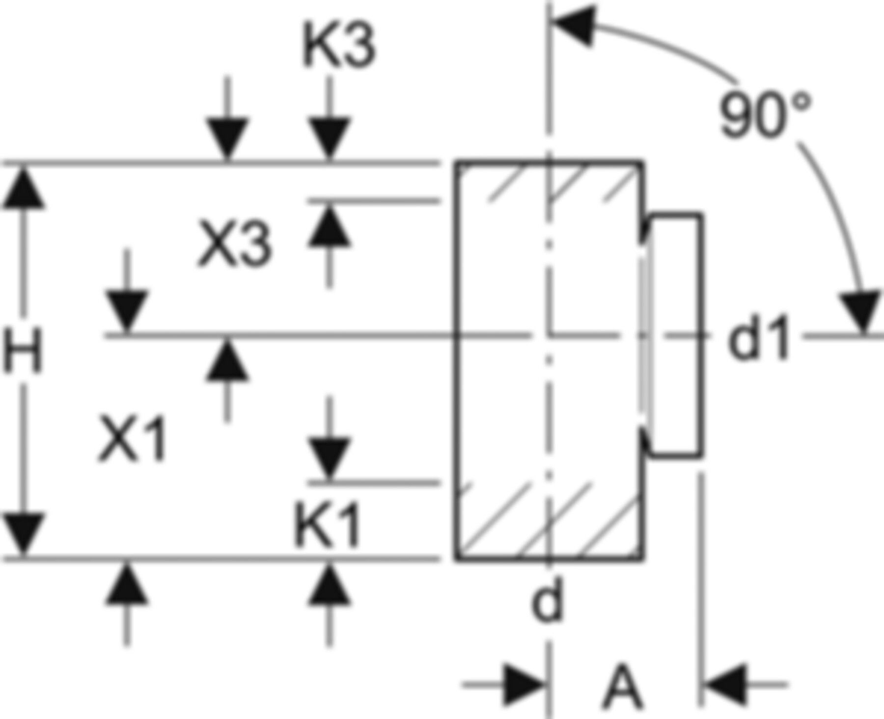 Putzstück 90° 368.451.16.1 d 125/110mm - Geberit-PE-Formstücke