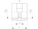 Muffen 11/2" 721 910 610 - GF Hart PVC-U Formstücke