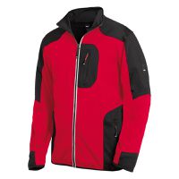 FHB RALF Jersey-Fleece-Jacke rot-schwarz Gr. S - Textilien