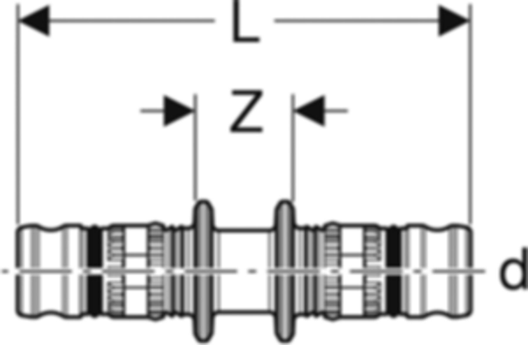 Kupplung 16mm 621.505.00.5 - Geberit-Mepla-Formstücke