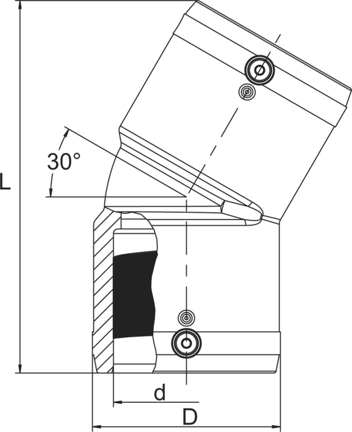 Winkel 30° d 200mm 616 262 - Frialen Elektroschweissfittinge