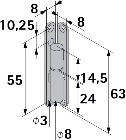 Hettich Renovierband verzinkt, 8 x 63mm, Traglast 10kg, à 2 Stk - Diverse Möbelbeschläge und Zubehör