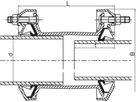 Kupplung zugfest U-Stück DN 125 Spannbereich 132,2-160,2mm 670 109 - Friagrip-Kupplungen