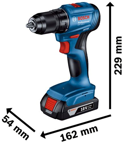 BOSCH Profi-Set mit 2x18V-Werkzeugen +2x4.0Ah + Schnellladegerät, Geräte in Tasche - Bosch Elektrowerkzeuge