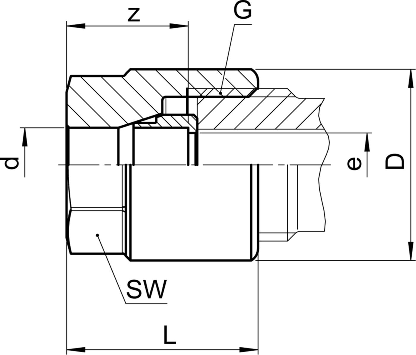 Armaturenanschluss SO 00021 6- 3/8" - Serto-Programm M/G