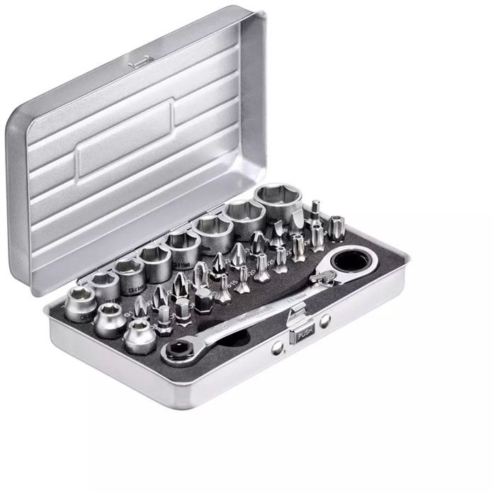 TECHNOCRAFT Steckschlüsselsatz, 31-tlg "SLIM" 1/4" , im Kunststoffkoffer - Steck- und Drehmomentschlüssel