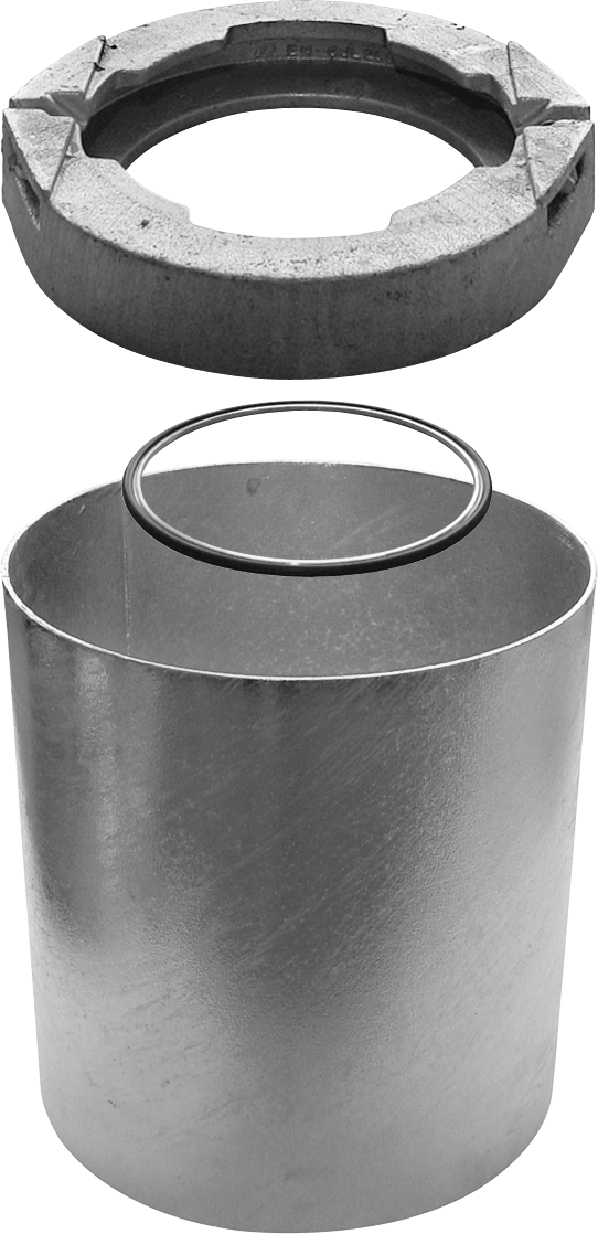 Verbindungsset Fig. 5709 anthrazit Set zur Verbindung eines Oberteils - Von Roll Hydranten