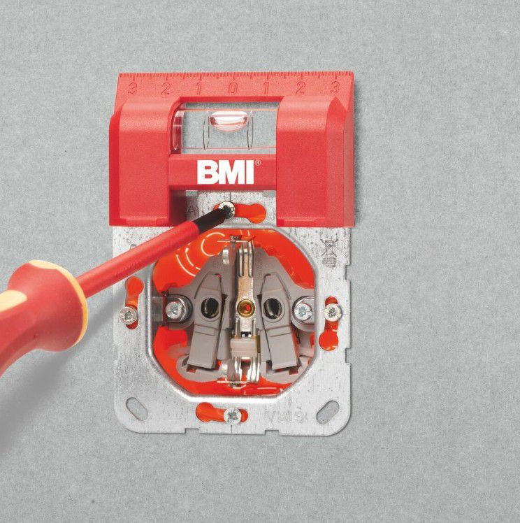 BMI Wasserwaage mit Magneten 7cm, Messgenauigkeit 1mm/m - Nivellieren