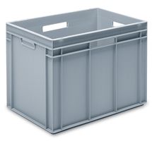 Rako-Behälter, mit Griffloch, grau 600x400x425 mm 90 Lt - Utz Behälter