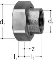 Verschraubung IG 1/2"-11/8" 8331.240 aus Rotguss - JRG Armaturen