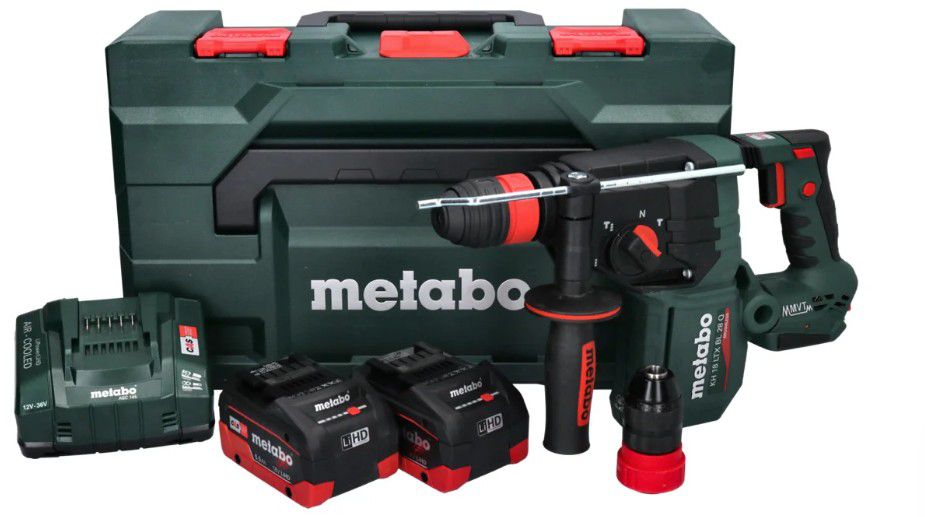Akku-Kombihammer KH 18 LTX BL 28 Q 18V, 3.0 J , 2x 5,5 Ah , solo in metaBOX - Metabo Elektrowerkzeuge