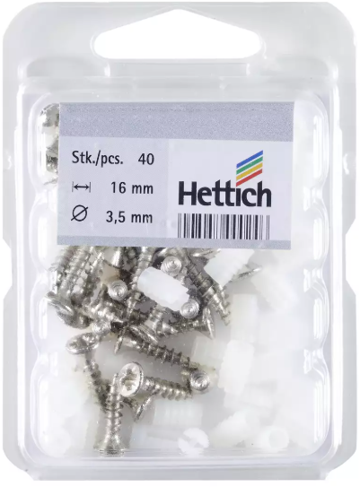 Hettich Spreizmuffe mit Schraube, 5 x 9mm, à 40 Stk - Diverse Möbelbeschläge und Zubehör