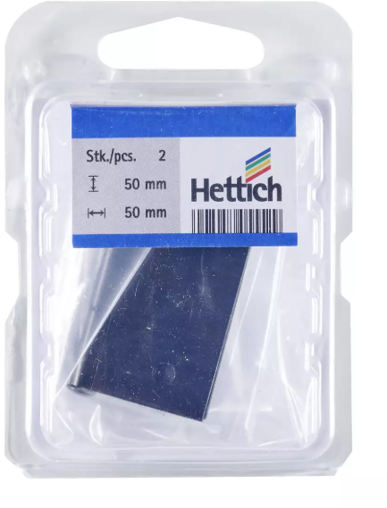 Hettich Scharnier Stahl schwarz, 50 x 50 x 1mm, à 2 Stk - Diverse Möbelbeschläge und Zubehör