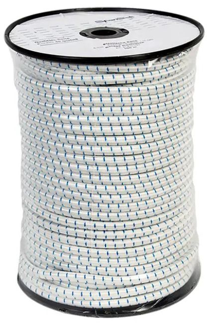 SPANSET Elastisches-Seil,mit Poly-Mantel Ø 4.5mm, L=50m, weiss/blau - Hebewerkzeuge