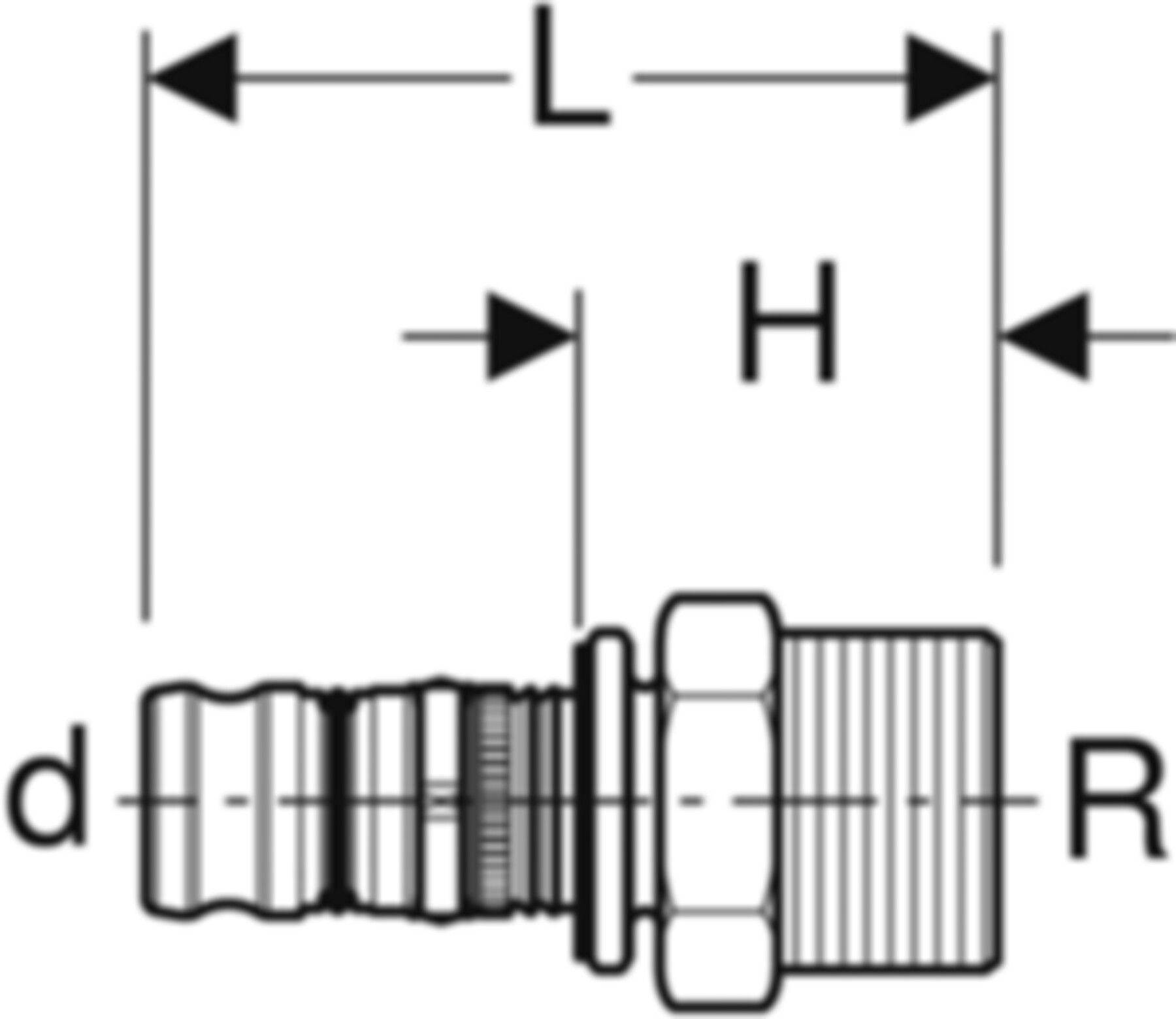 Übergang m/AG 20mm- 3/4" 602.536.00.5 - Geberit-Mepla-Formstücke