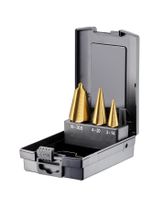 FORTEC Blechschälbohrer Satz, 3-tlg. Ø3-14/4-20/16-30.5mm, HSS-G-TiN - Bohren