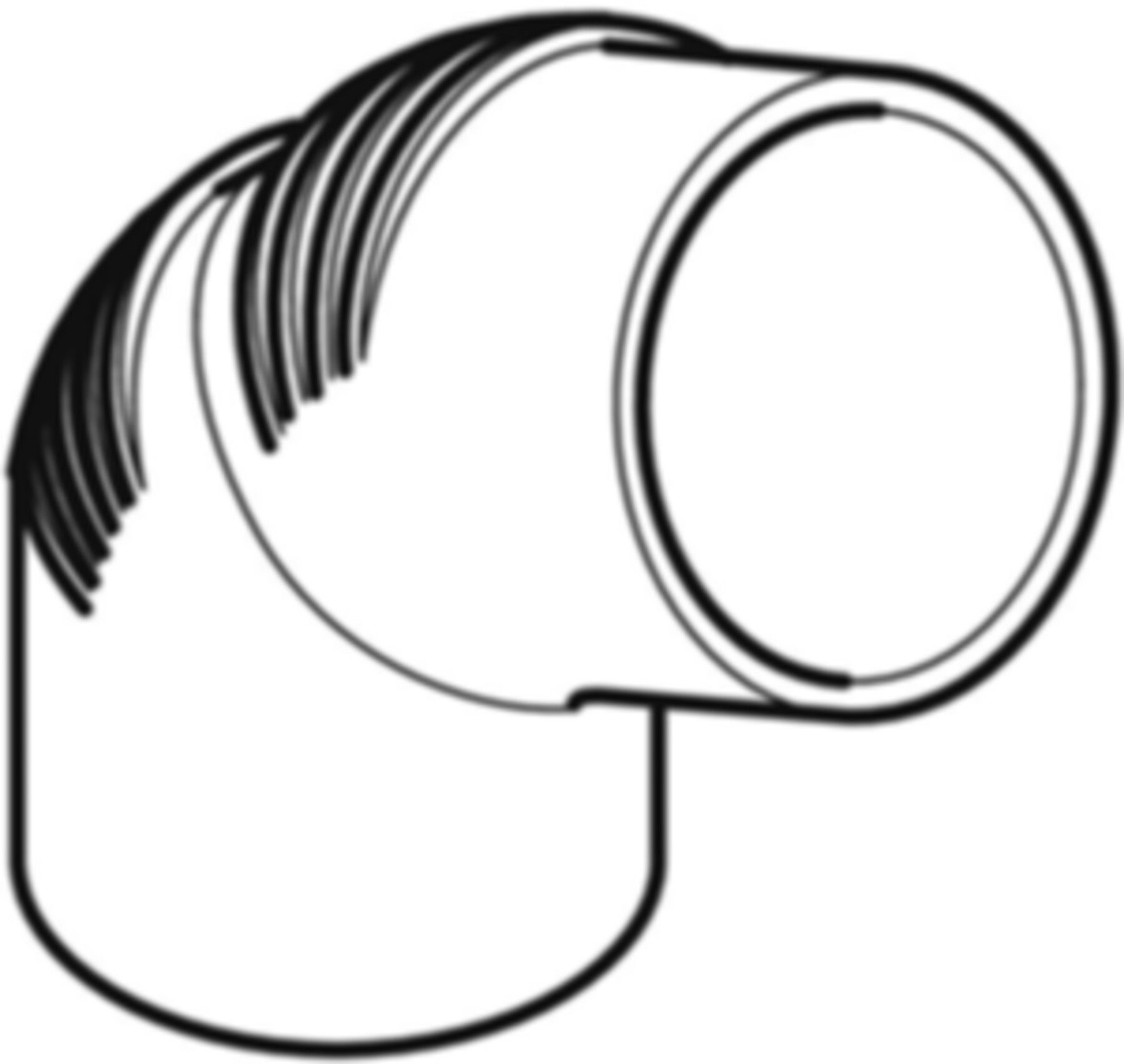 Bogen 88,5° d 90mm 308.885.14.1 - Geberit-PE-Silent-Formstücke