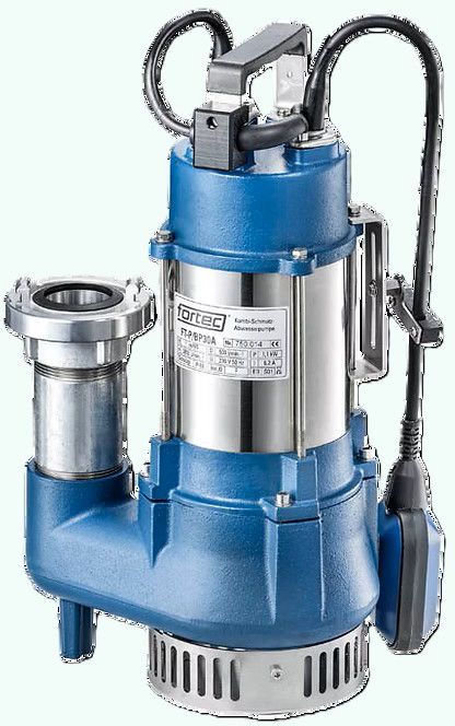 fortec® Baupumpe, FT-P/BP30A 230V ,Fördermenge  30'000 l/h,mit verstellbarem Sc - Wasser