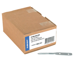 SANER Hefteisen, mit 2 Loch ø5mm 100x10x2mm, verzinkt - Holzverbinder