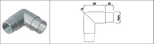 Rohrecke rund 90° 33.7 mm geschliffen 126564 - INOXTECH-Handlauf-/Geländer-System