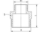 Doppelnippel Red. 8245 1/2"- 1/4" - Rotguss-Gewindefittings