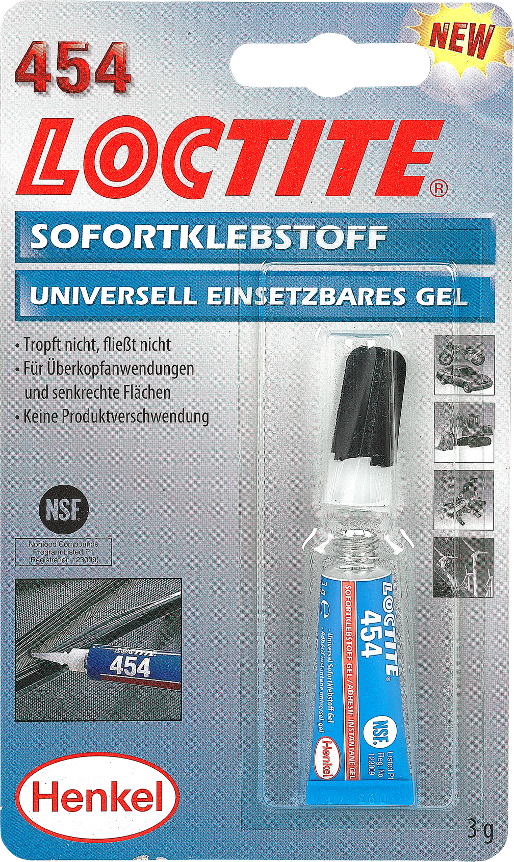 LOCTITE Sofortklebstoff 454, 3g - Kleben