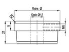 Rohrk Vollmat gerad m. Radius und sichtb Q-geb M6 33.7 mm geschl. 129703 - INOXTECH-Handlauf-/Geländer-System