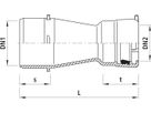 Spitzend/Steckmuffen-Reduktion 5360 DN 300/250 - Hawle Steckmuffenformstücke