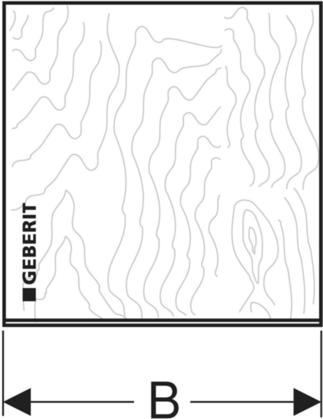 Montageplatte universell 25 x 25 x 3cm 461.221.00. - Geberit-GIS
