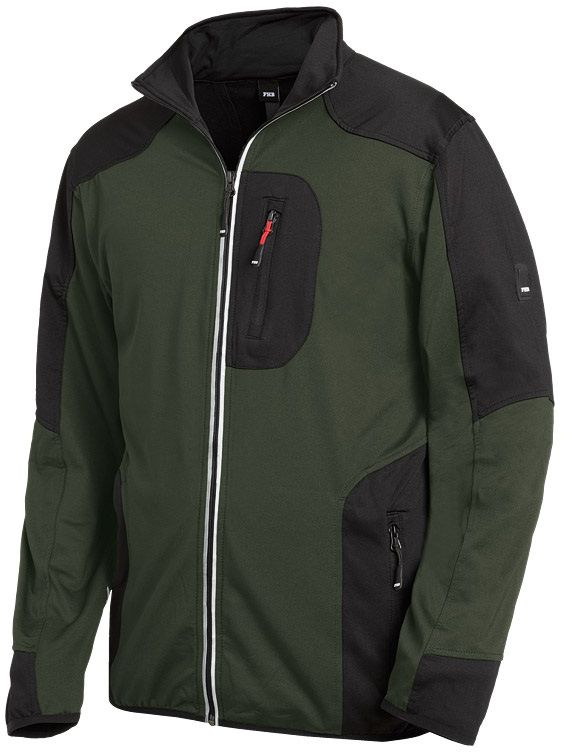 FHB RALF Jersey-Fleece-Jacke oliv-schwarz Gr. XS - Textilien