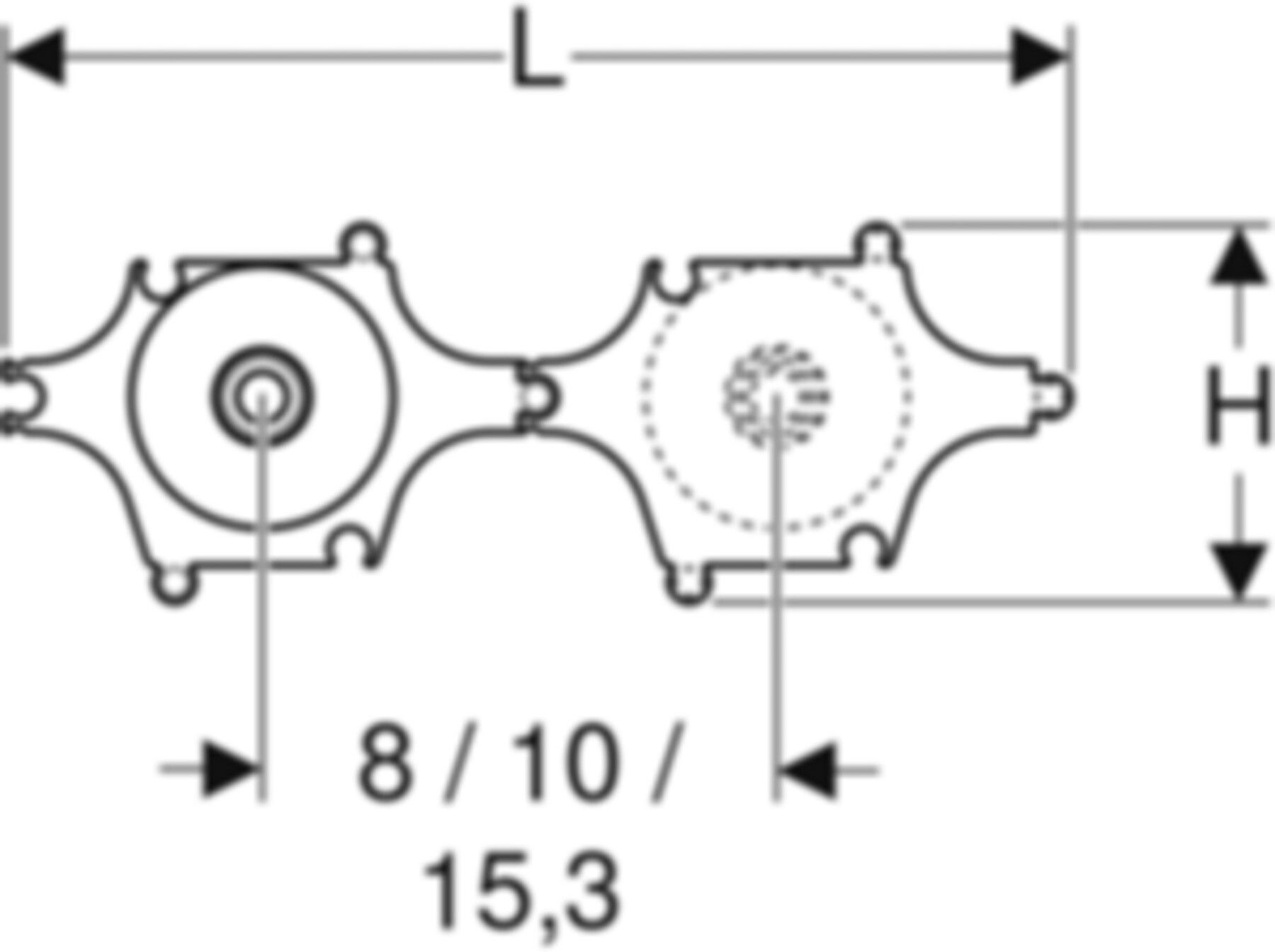 Set Anschluss gerade 1/2"- MF1/2" 602.295.00.1 vormontiert, für Trockenbau, mit Aussengewinde - Geberit-Push Fit-Formstücke