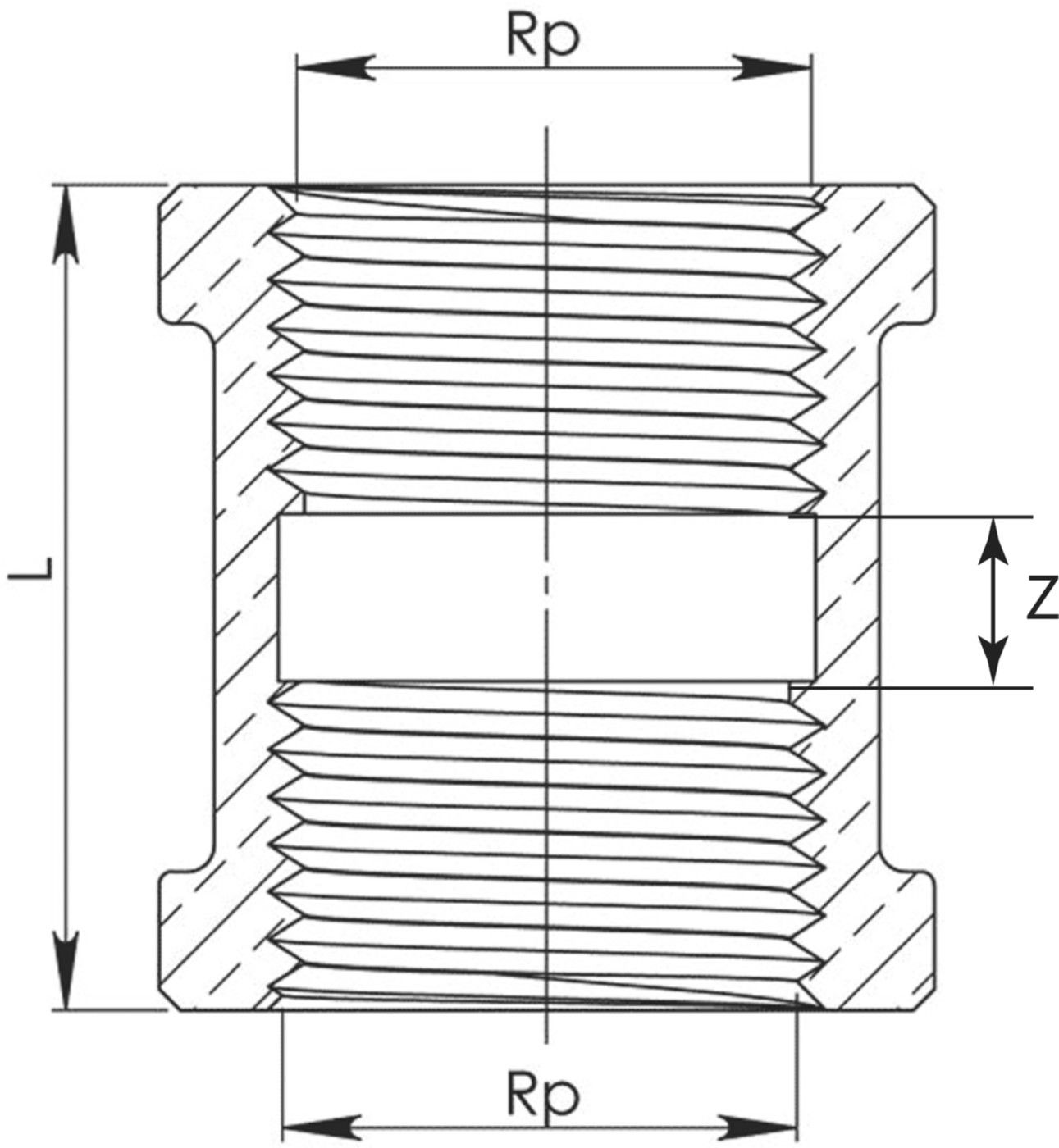 Muffe 8270 1/4" - Rotguss-Gewindefittings