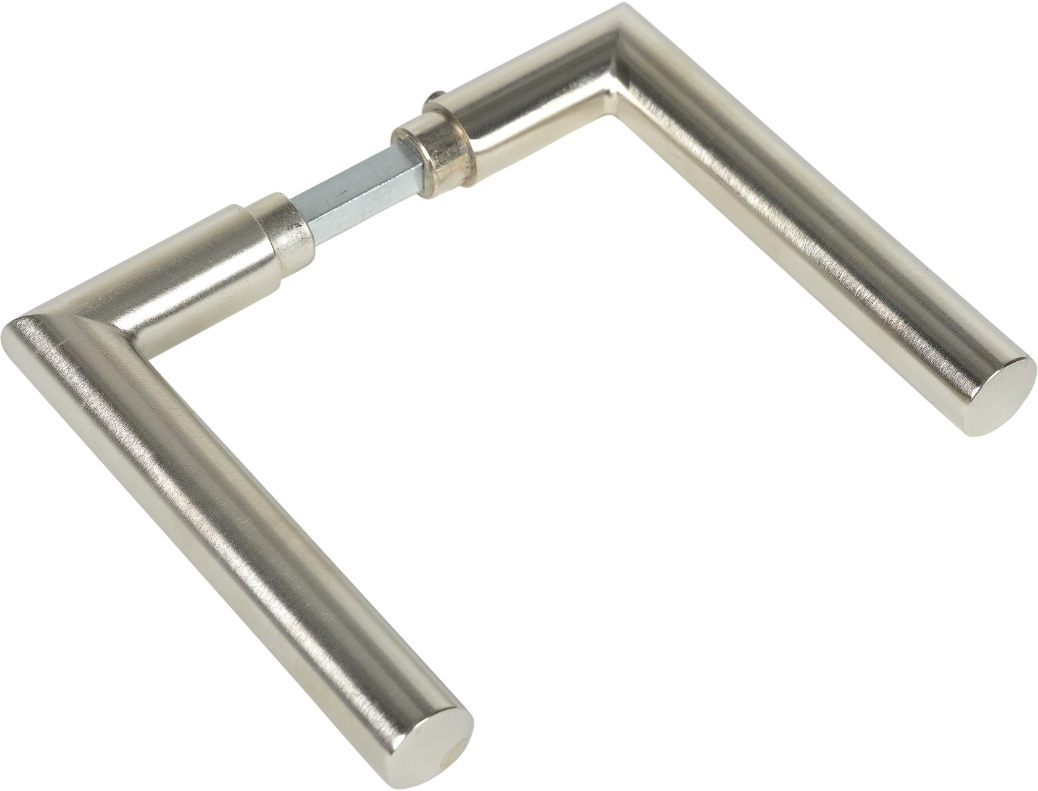 MEGA Türdrücker 32.235, vernickelt matt 16mm, 4-Kant: 8mm, TS: 38-50mm - Tür- und Sichtbeschläge