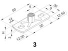 Grundplatten verz. 2-Loch leicht 1/2" 80 x 30 mm 51.105 - Rohrschellen-Zubehör
