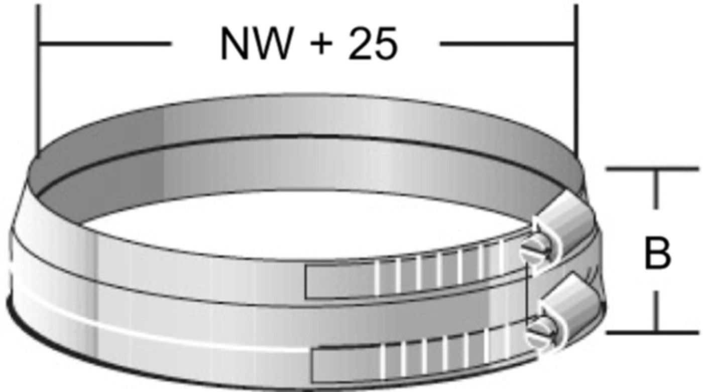 Alkon Klemmband d 200 mm 6KKBS200 - Kaminsystem V4A einwandig