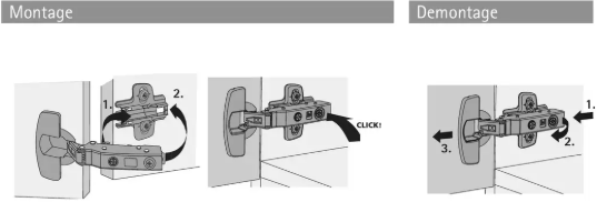Hettich Topfscharnier Sensys Mitteliegend, vernickelt, Bohrloch-Ø 35 mm, à 2 St - Diverse Möbelbeschläge und Zubehör