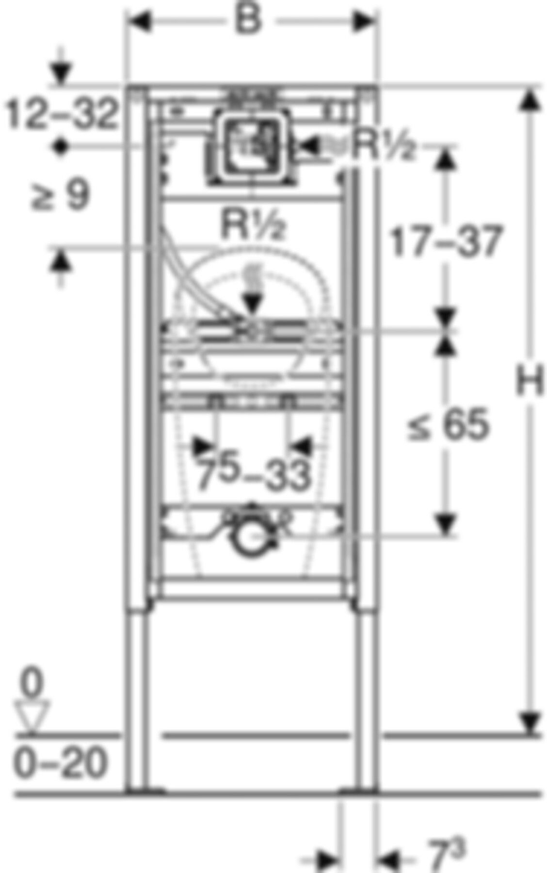 Urinal-Element Universal Typ 112/130 UP-Urinalsteuerung 111.677.00.1 - Geberit-Duofix