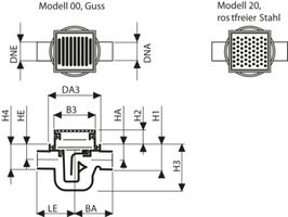Fig. 1662 110 00 2to BODA 2000 - Bodenabläufe von Roll