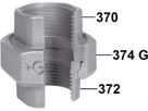 Verschraubung 330 V 2" flachd. 770 330 209 - GF verz. Tempergussfittings
